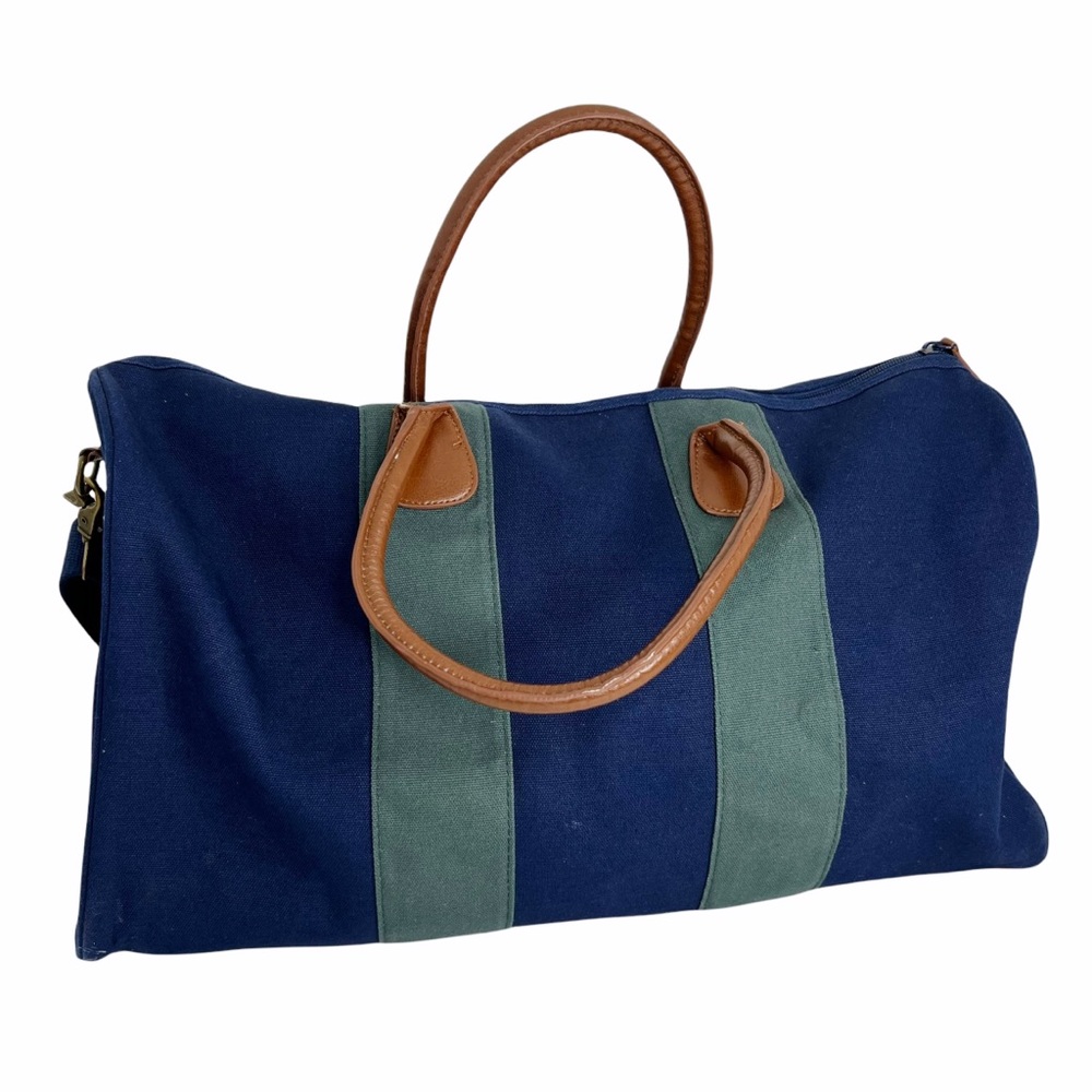 Vintage Ralph Lauren Weekender Color Block Duffle Bag Tote | Embroidered Polo - Picture 3 of 8